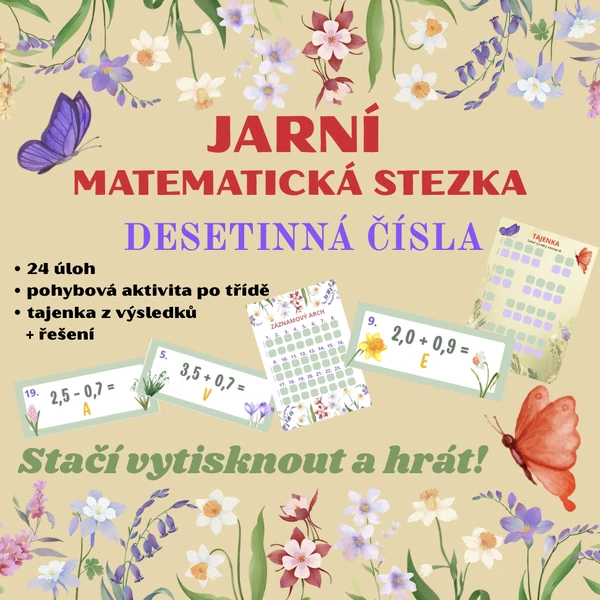 Jarní matematická stezka - desetinná čísla