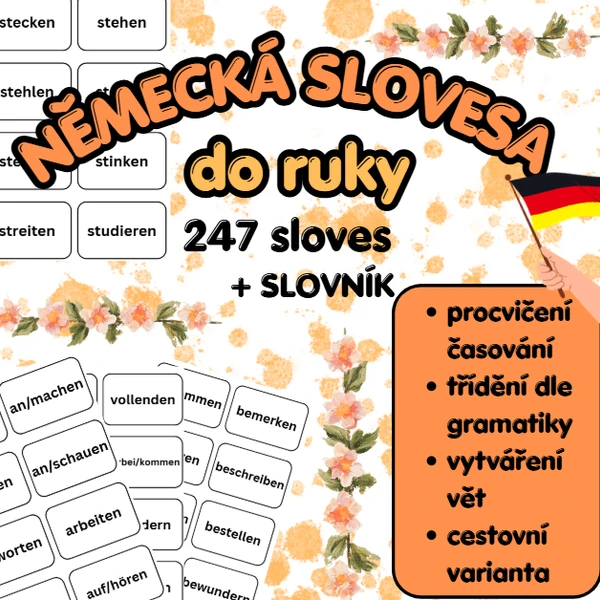 Německá slovesa - kartičky (247 sloves)