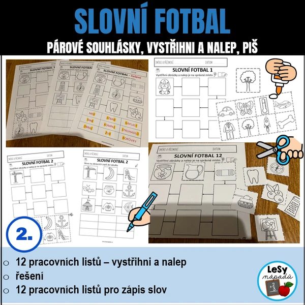 Slovní fotbal - párové souhlásky, zápis slov