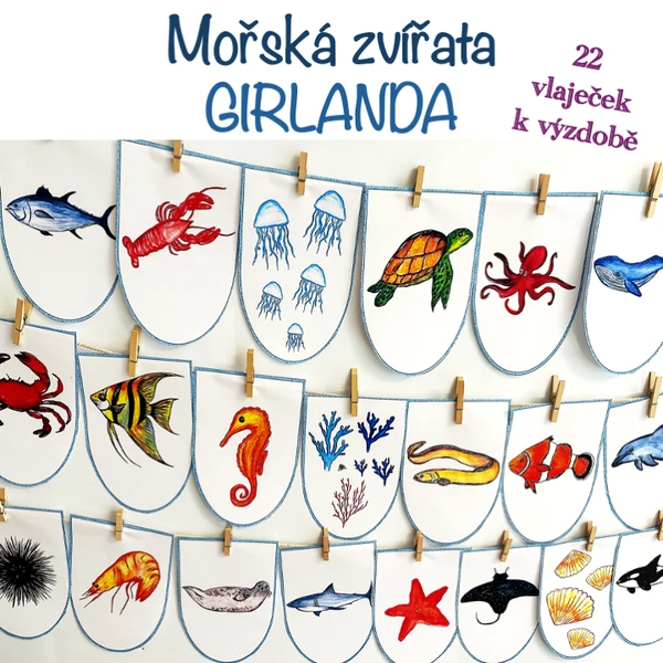 Mořská zvířata - girlanda