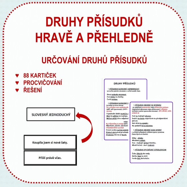 Druhy přísudků hravě a přehledně