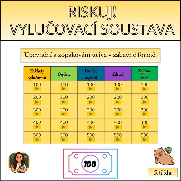 Riskuj! vylučovací soustava