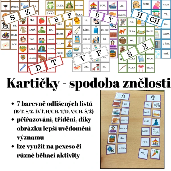Kartičky - spodoba znělosti