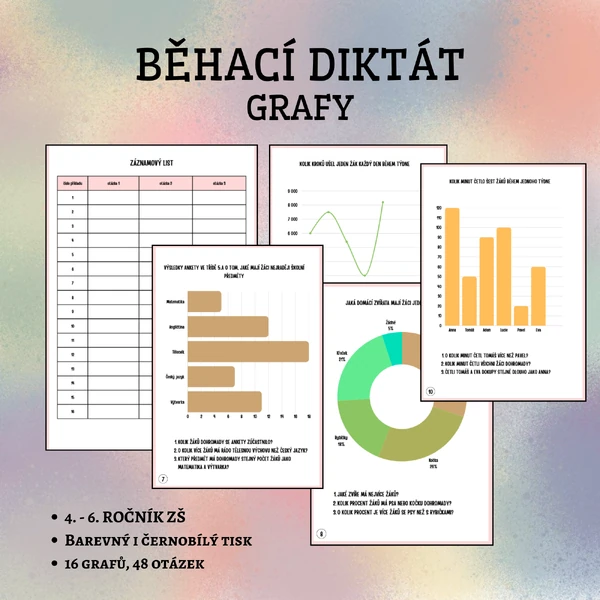 Běhací diktát - grafy