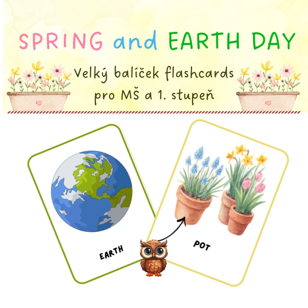 SPRING & EARTH DAY: Velký balíček flashcards pro MŠ a 1. stupeň