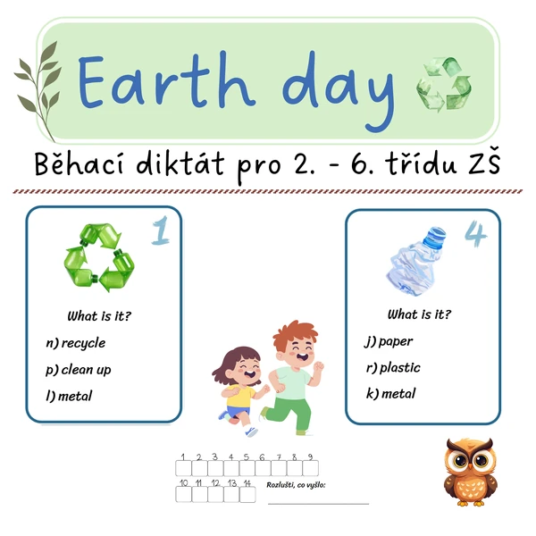 Earth day - běhací diktát