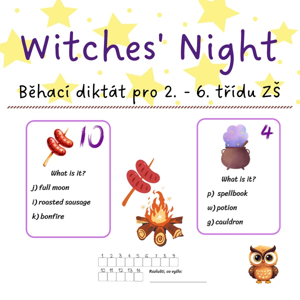 Witches' Night - běhací diktát