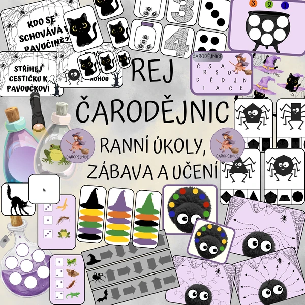 REJ ČARODĚJNIC - ranní úkoly, zábava a učení