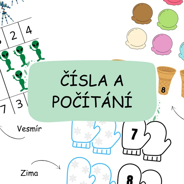 Soubor aktivit na procvičení čísel a počítání do 12