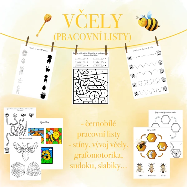 Včely (pracovní listy)