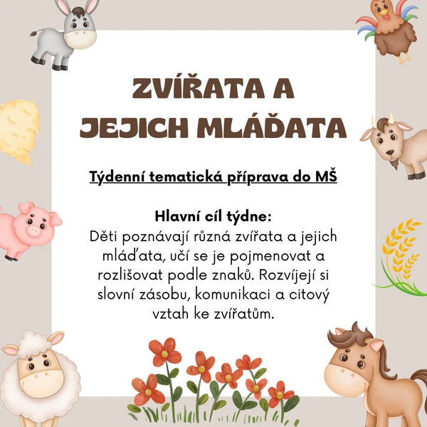 Zvířata a jejich mláďata 