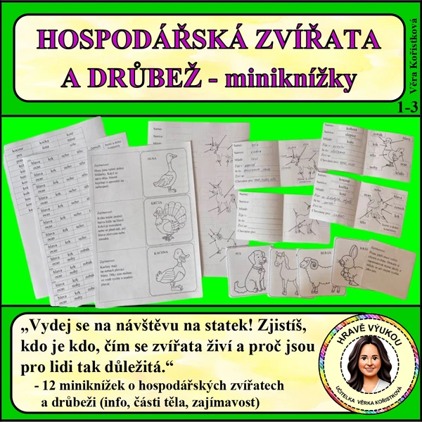 HOSPODÁŘSKÁ ZVÍŘATA A DRŮBEŽ – miniknížky