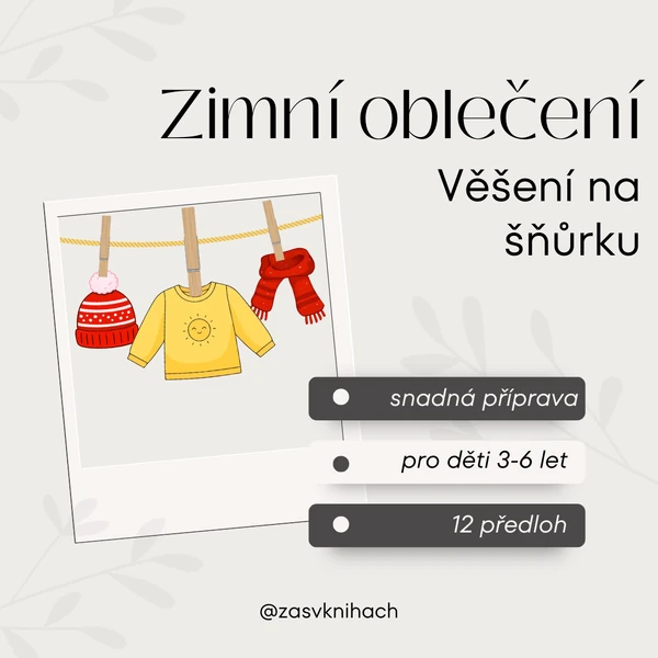 Zimní oblečení - Věšení na šňůrku