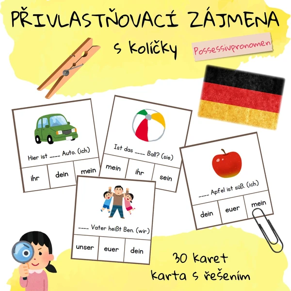 Přivlastňovací zájmena s kolíčky