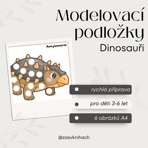 Modelovací podložky - Dinosauři