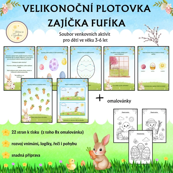 VELIKONOČNÍ PLOTOVKA ZAJÍČKA FUFÍKA