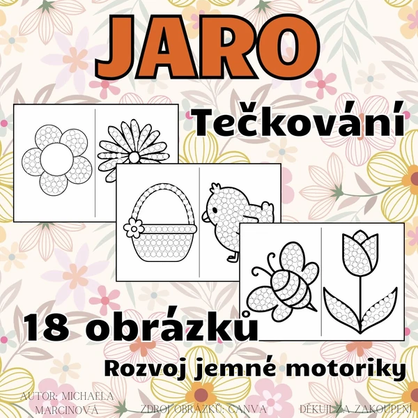 JARO - tečkování - 18 obrázků