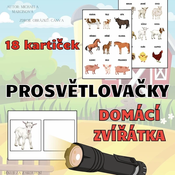 Domácí zvířátka - prosvětlovačky