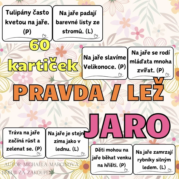 JARO - pravda/lež - 60 kartiček