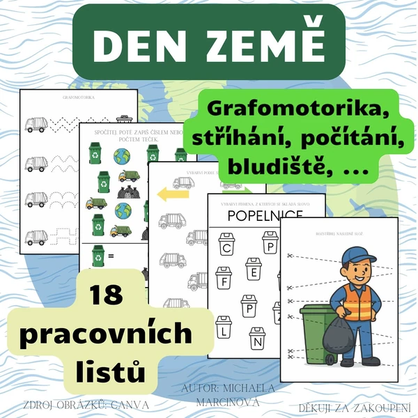 DEN ZEMĚ - pracovní listy