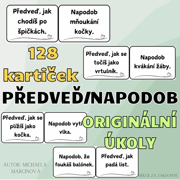 PŘEDVEĎ/NAPODOB... - 128 kartiček