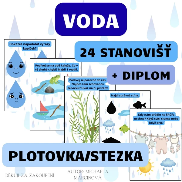 VODA (24 úkolů + diplom) - Velká plotovka/stezka