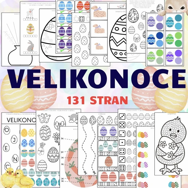 VELIKONOCE - 131 stran - MEGA soubor aktivit