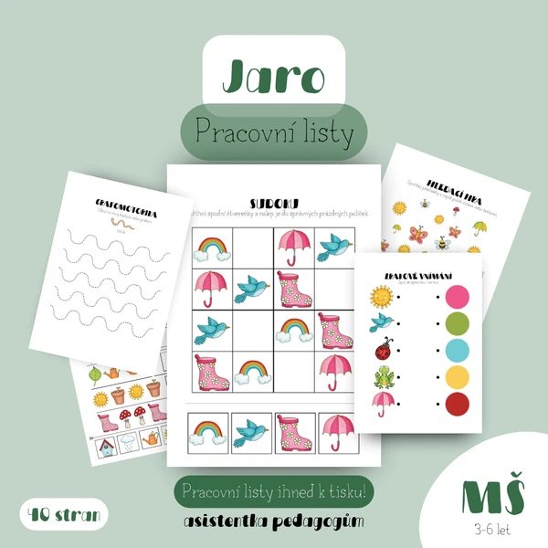 Jaro - Pracovní listy