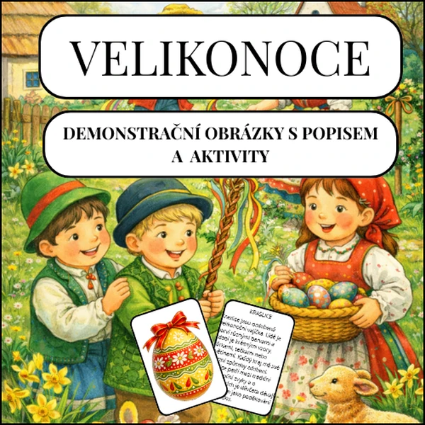 VELIKONOCE – Demonstrační obrázky s popisem a aktivity do MŠ