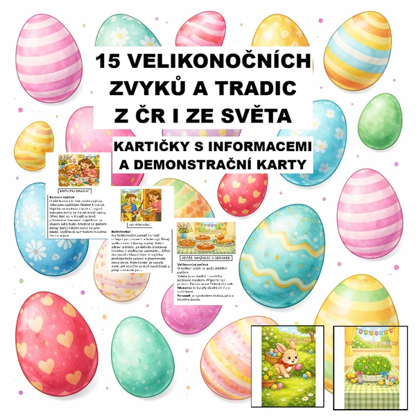 Velikonoční zvyky a tradice - informace a demonstrační kartičky