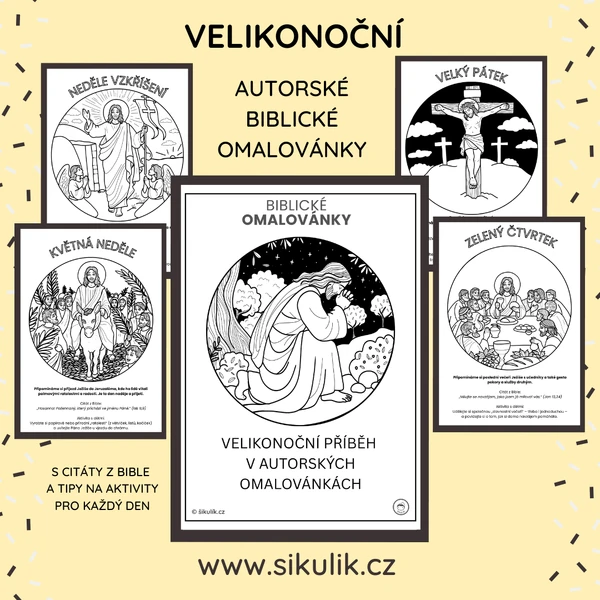 VELIKONOČNÍ BIBLICKÉ OMALOVÁNKY 