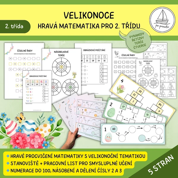 Velikonoční hravá matematika pro 2. třídu
