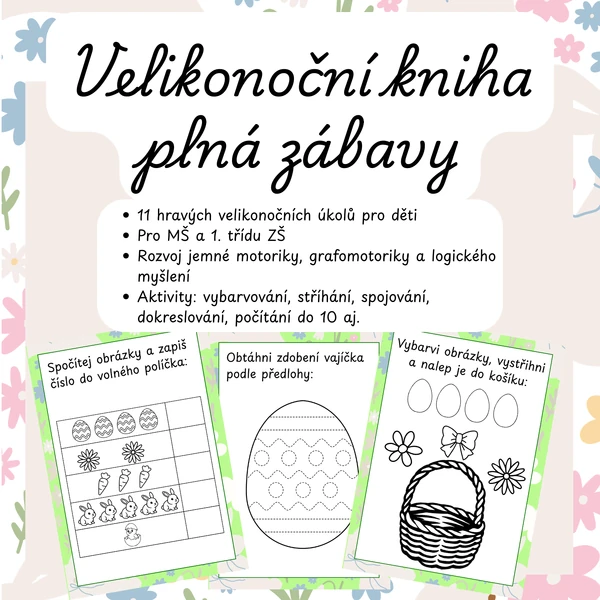 Velikonoční kniha plná zábavy - 11 aktivit pro MŠ a 1. třídu