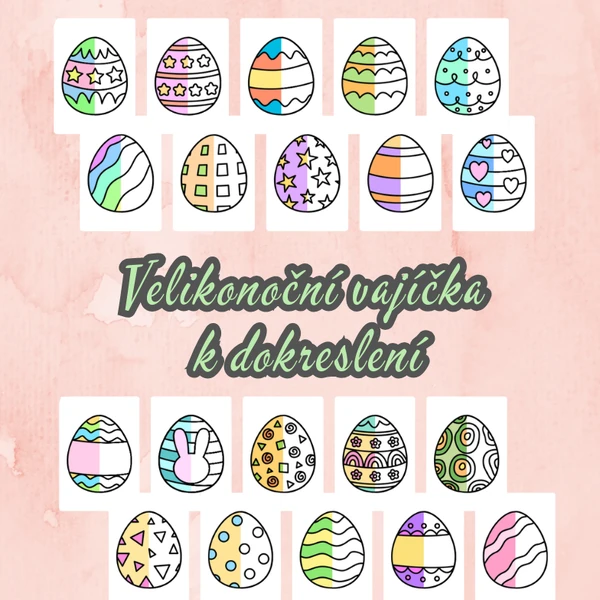 Velikonoční vejce k dokreslení