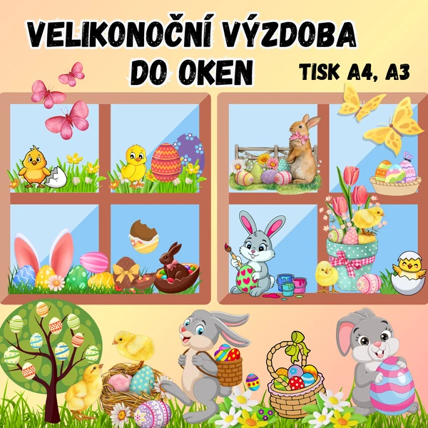 Velikonoční výzdoba do oken
