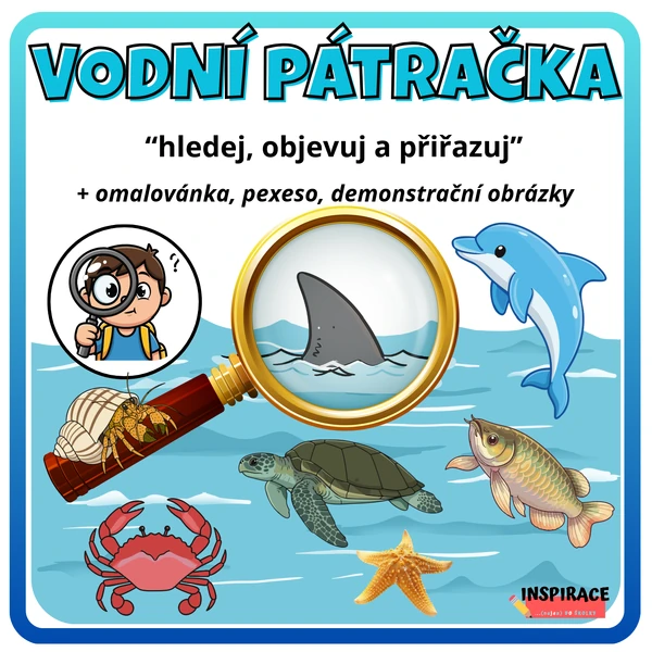 VODNÍ pátračka –🔎– hledej, objevuj a přiřazuj