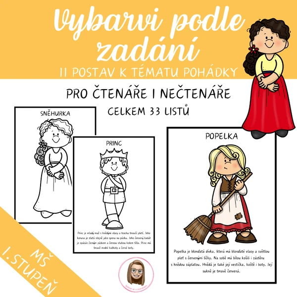 POHÁDKY - vybarvi podle zadání