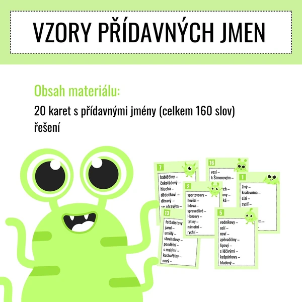 VZORY PŘÍDAVNÝCH JMEN
