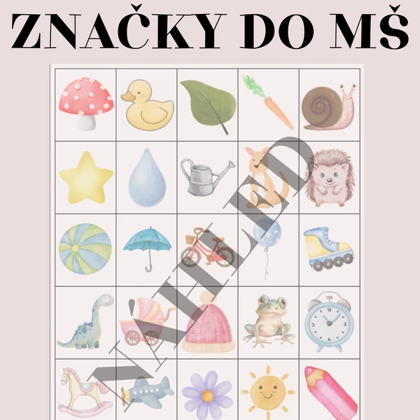 ZNAČKY DO MŠ