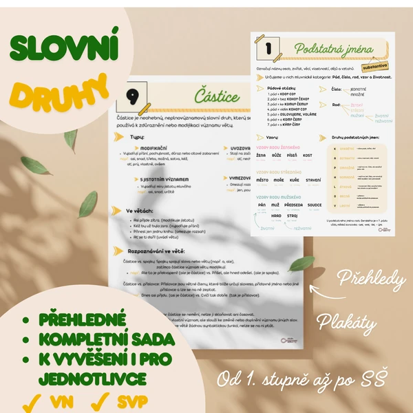 VN Slovní druhy - komplet