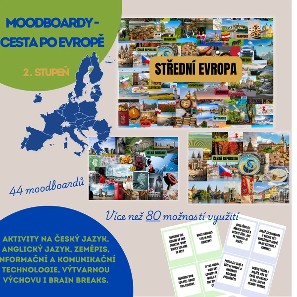 VN Moodboardy- EVROPA, zásobník aktivit, brainbreaks