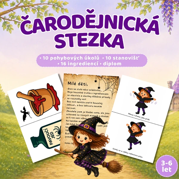 Čarodějnice v MŠ – stezka s úkoly a kouzelným lektvarem