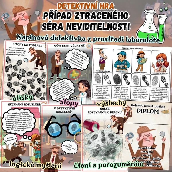 Detektivní hra PŘÍPAD ZTRACENÉHO SÉRA NEVIDITELNOSTI