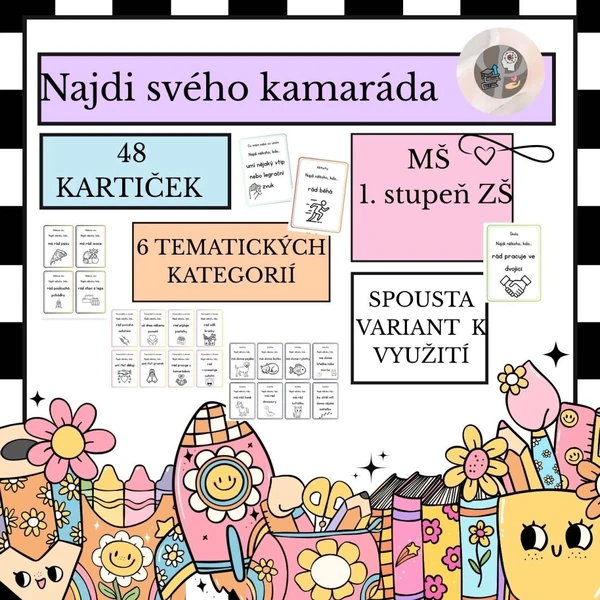 Najdi svého kamaráda - sada 48 kartiček