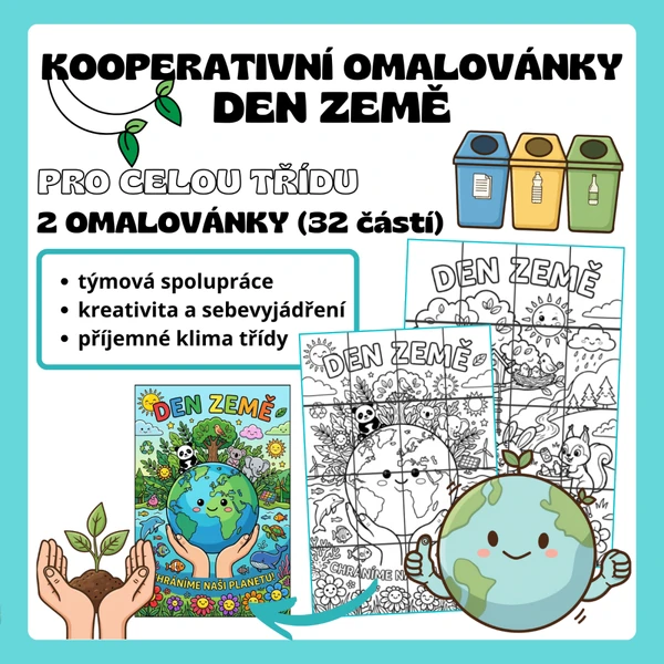 Kooperativní omalovánky - DEN ZEMĚ