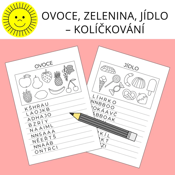 OVOCE, ZELENINA, JÍDLO – PŘESMYČKY