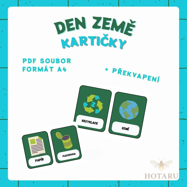 DEN ZEMĚ - výukové kartičky 