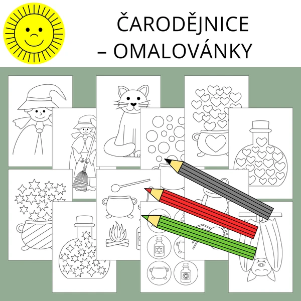 ČARODĚJNICE – OMALOVÁNKY