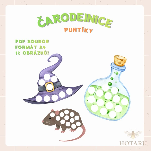 ČARODEJNICE - Puntíky