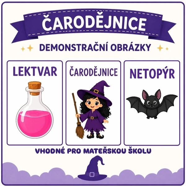 Čarodějnice - demonstrační obrázky 